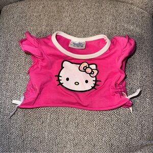 Build A Bear BABW Hello Kitty Pink Shirt Ruffles & Bows PJ Pajama Top RARE HTF